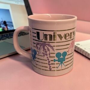 Vintage Small Pink Universal Studios Palm Trees, Old Hollywood Art deco Design